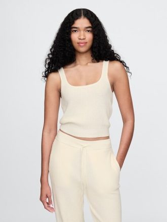 CashSoft – Kurzes Pyjama-Tanktop mit Waffelmuster