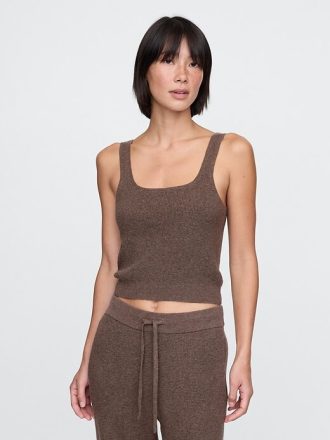 CashSoft – Kurzes Pyjama-Tanktop mit Waffelmuster