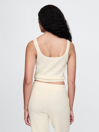 CashSoft – Kurzes Pyjama-Tanktop mit Waffelmuster
