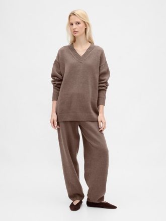 CashSoft Oversize-Pullover mit V-Ausschnitt