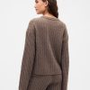 CashSoft Oversize-Pullover mit Zopfmuster