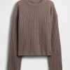 CashSoft Oversize-Pullover mit Zopfmuster