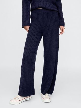 CashSoft Pulloverhose mit Zopfmuster