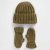 CashSoft Rib Beanie & Fäustlinge-Set für Babys und Kleinkinder CashSoft Rib Beanie & Fäustlinge-Set für Babys und Kleinkinder
