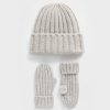 CashSoft Rib Beanie & Fäustlinge-Set für Babys und Kleinkinder CashSoft Rib Beanie & Fäustlinge-Set für Babys und Kleinkinder