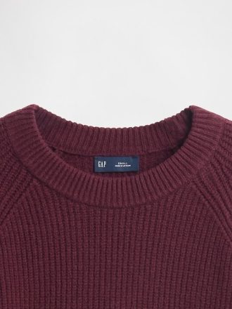 CashSoft Shaker-Stitch Boyfriend-Pullover