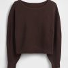 CashSoft Stretch-Kurzpullover mit Laternenärmeln CashSoft Stretch-Kurzpullover mit Laternenärmeln
