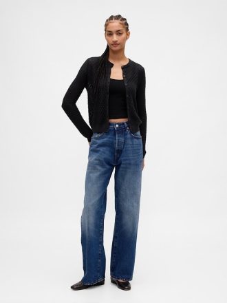 CashSoft Stretch-Pointelle-Cardigan