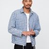Coaches-Jacke aus Denim mit Karomuster Coaches-Jacke aus Denim mit Karomuster
