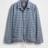 Coaches-Jacke aus Denim mit Karomuster Coaches-Jacke aus Denim mit Karomuster