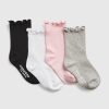Crew-Socken mit Salatbesatz für Kleinkinder (4er-Pack) Crew-Socken mit Salatbesatz für Kleinkinder (4er-Pack)