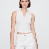 Crop-Tanktop mit Rippenpullover Crop-Tanktop mit Rippenpullover