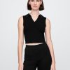 Crop-Tanktop mit Rippenpullover Crop-Tanktop mit Rippenpullover