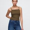 Crop-Tanktop mit Rippenpullover Crop-Tanktop mit Rippenpullover
