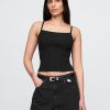 Crop-Tanktop mit Rippenpullover Crop-Tanktop mit Rippenpullover