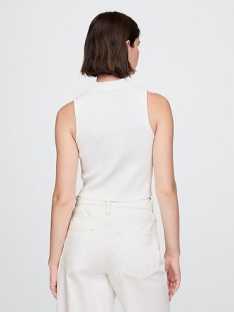 Crop-Tanktop mit Rippenpullover