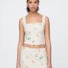 Crop Top aus Leinenmischung Crop Top aus Leinenmischung