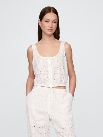 Crop Top mit gerafftem Saum