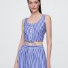 Crop Top mit gerafftem Saum Crop Top mit gerafftem Saum