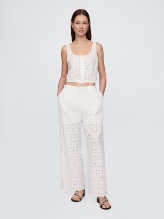 Crop Top mit gerafftem Saum
