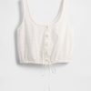 Crop Top mit gerafftem Saum Crop Top mit gerafftem Saum