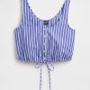 Crop Top mit gerafftem Saum Crop Top mit gerafftem Saum