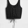 Crop Top mit gerafftem Saum Crop Top mit gerafftem Saum
