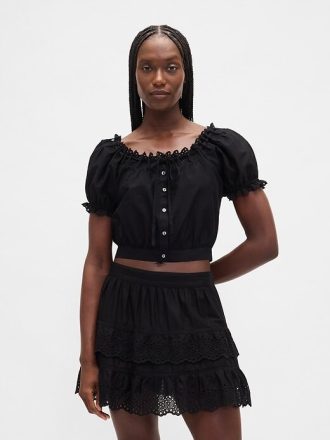 Crop Top mit Ösen