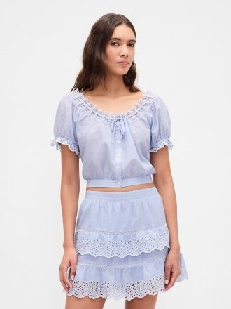 Crop Top mit Ösen