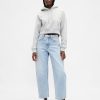 Cropped Barrel Jeans mit hohem Bund Cropped Barrel Jeans mit hohem Bund
