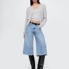 Culotte-Jeans mit hohem Bund Culotte-Jeans mit hohem Bund