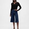 Culotte-Jeans mit hohem Bund Culotte-Jeans mit hohem Bund