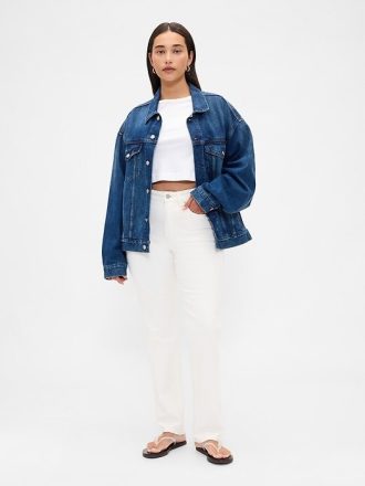 Curvy High Rise Slim Straight Jeans im 90er-Stil