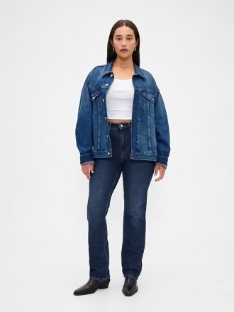 Curvy High Rise Slim Straight Jeans im 90er-Stil
