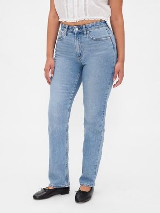 Curvy High Rise Slim Straight Jeans im 90er-Stil