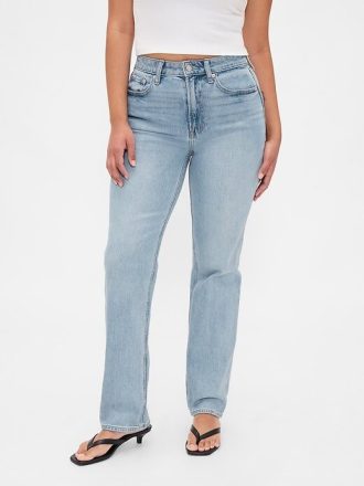 Curvy High Rise Slim Straight Jeans im 90er-Stil