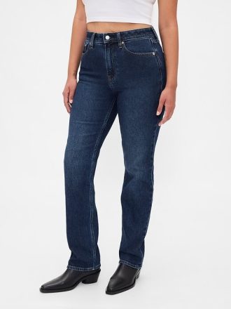 Curvy High Rise Slim Straight Jeans im 90er-Stil