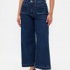 Curvy High Rise Stride Knöcheljeans mit weitem Bein Curvy High Rise Stride Knöcheljeans mit weitem Bein
