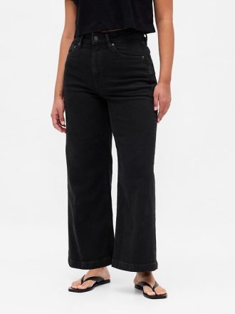 Curvy High Rise Stride Knöcheljeans mit weitem Bein