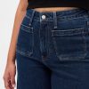 Curvy High Rise Stride Knöcheljeans mit weitem Bein Curvy High Rise Stride Knöcheljeans mit weitem Bein