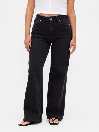 Curvy High Rise Stride Wide-Leg-Jeans