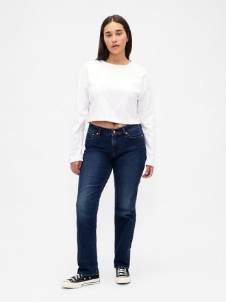 Curvy Low Rise Slim Straight Jeans im 90er-Stil