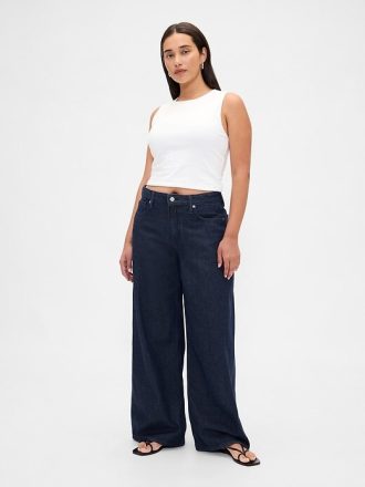 Curvy UltraSoft Baggy-Jeans mit mittlerer Leibhöhe