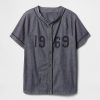 Denim-Baseballtrikot mit 1969-Logo Denim-Baseballtrikot mit 1969-Logo