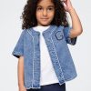 Denim-Baseballtrikot mit Logo für Babys und Kleinkinder Denim-Baseballtrikot mit Logo für Babys und Kleinkinder