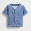 Denim-Baseballtrikot mit Logo für Babys und Kleinkinder Denim-Baseballtrikot mit Logo für Babys und Kleinkinder