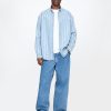 Denim-Hemd mit Streifenmuster für Erwachsene Denim-Hemd mit Streifenmuster für Erwachsene