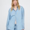 Denim-Hemd mit Streifenmuster für Erwachsene Denim-Hemd mit Streifenmuster für Erwachsene