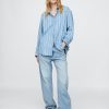 Denim-Hemd mit Streifenmuster für Erwachsene Denim-Hemd mit Streifenmuster für Erwachsene