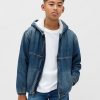 Denim-Hoodie mit Sherpa-Futter für Kinder Denim-Hoodie mit Sherpa-Futter für Kinder